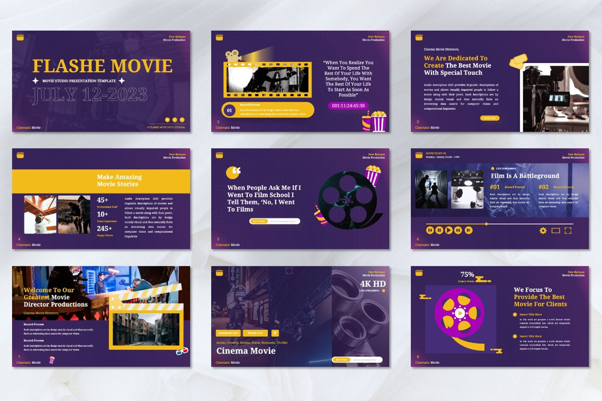 Flashe - Movie Studio Keynote, a Presentation Template by Dhabee (Photo 5 of 8)