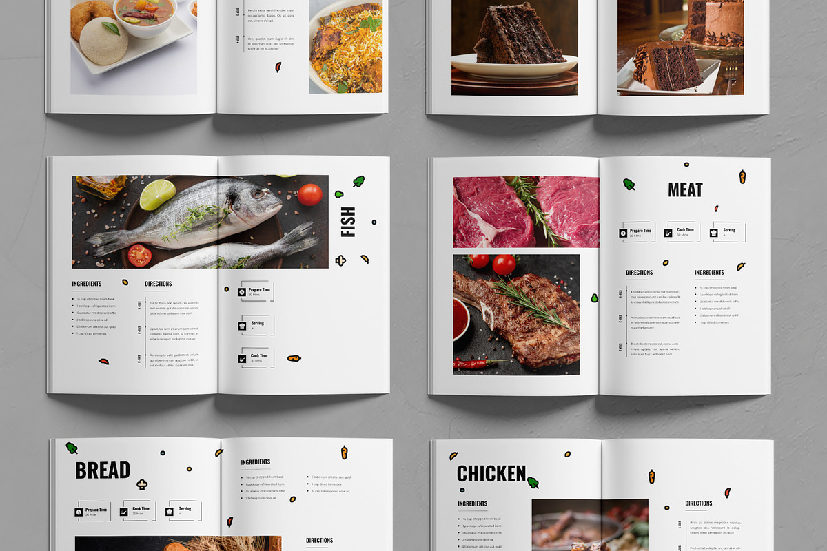 Cook Book Layout, a Magazine Template by MightyDesign (Photo 4 of 7)