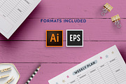 Weekly Planner Page Template, a Stationery Template by ClementineCreative (Thumbnail 3 of 4)