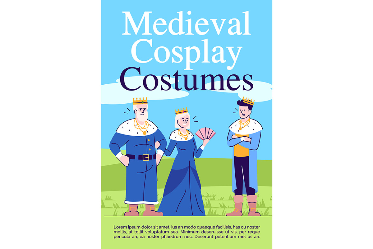 Medieval cosplay costumes brochure, a Flyer Template by IMG Visuals