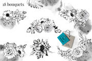 Black Ink Flowers and Watercolor, an Illustration by WBS Design (Thumbnail 6 of 26)