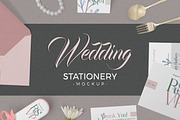 Elegant Wedding Stationery Mockups, an Invitation Template by ZippyPixels (Thumbnail 1 of 5)