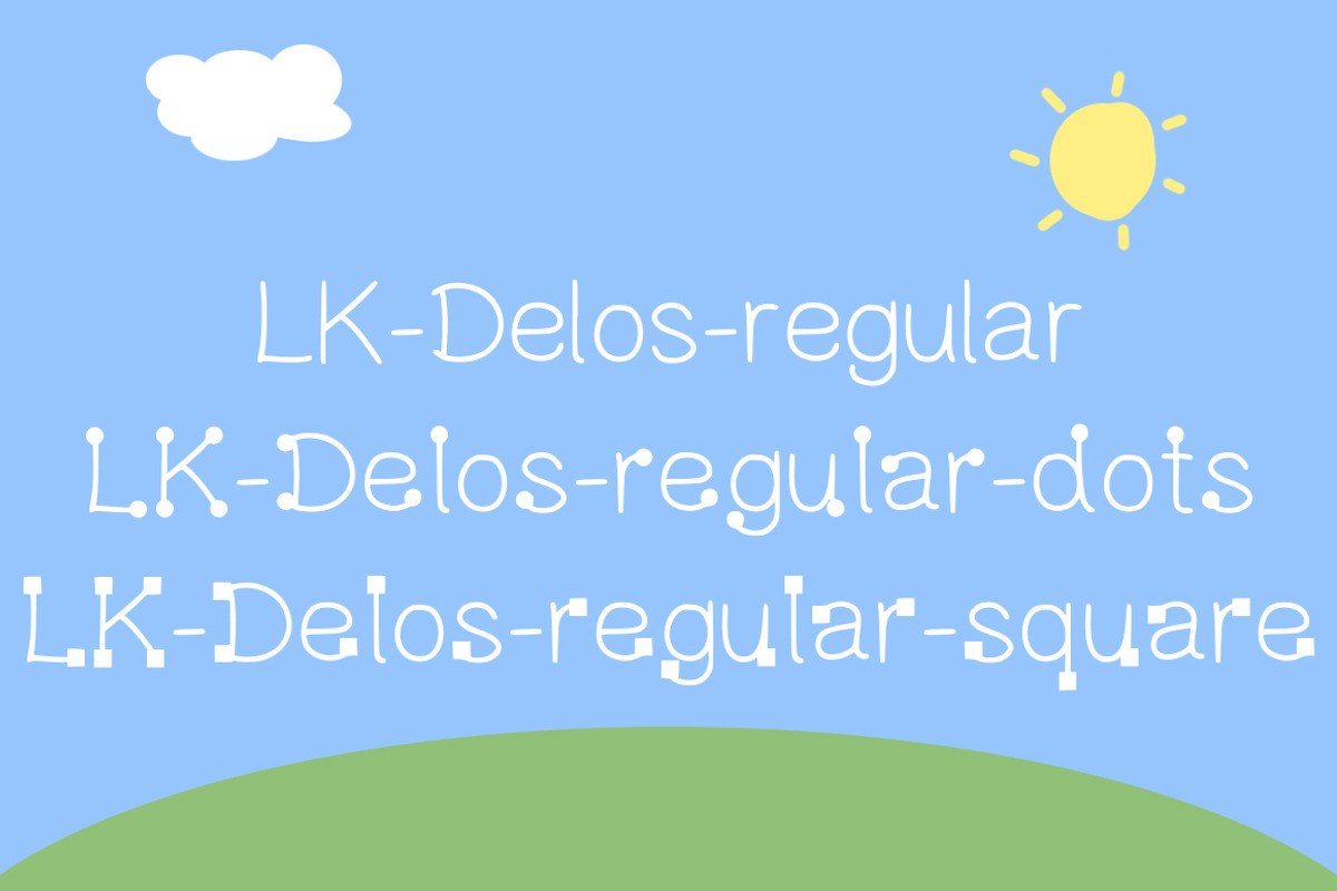 Delos Playful Kids Inspired Font preview 3