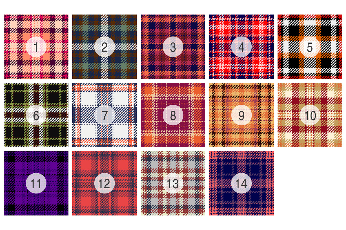 #183 Halloween Check Patterns, a Pattern Graphic by Plaid4You (Photo 2 of 5)