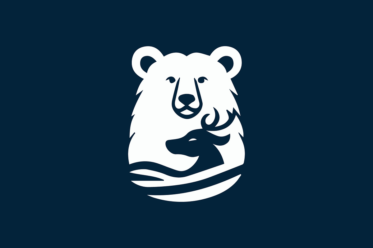 Elegant Bear & Deer Silhouette Logo, a Branding & Logo Template by MkStudio (Photo 3 of 3)