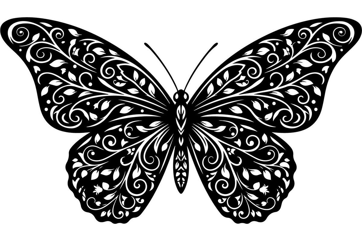 Beautiful Butterfly Silhouette, an Object Graphic by Designer_Momina (Photo 4 of 20)