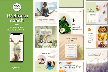 100 Wellness Coach Instagram Posts