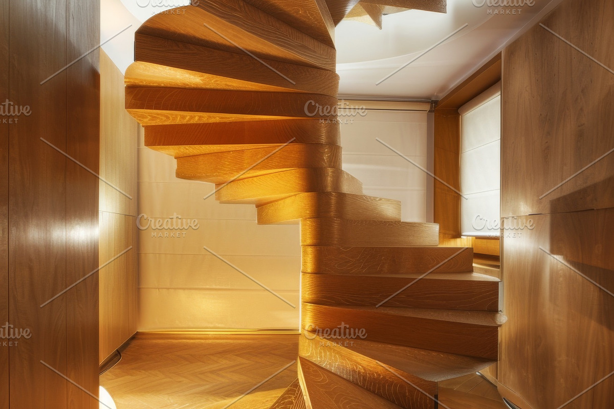 69 Spiral wooden staircases, an Architecture Photo by Handmadefont (Photo 26 of 73)