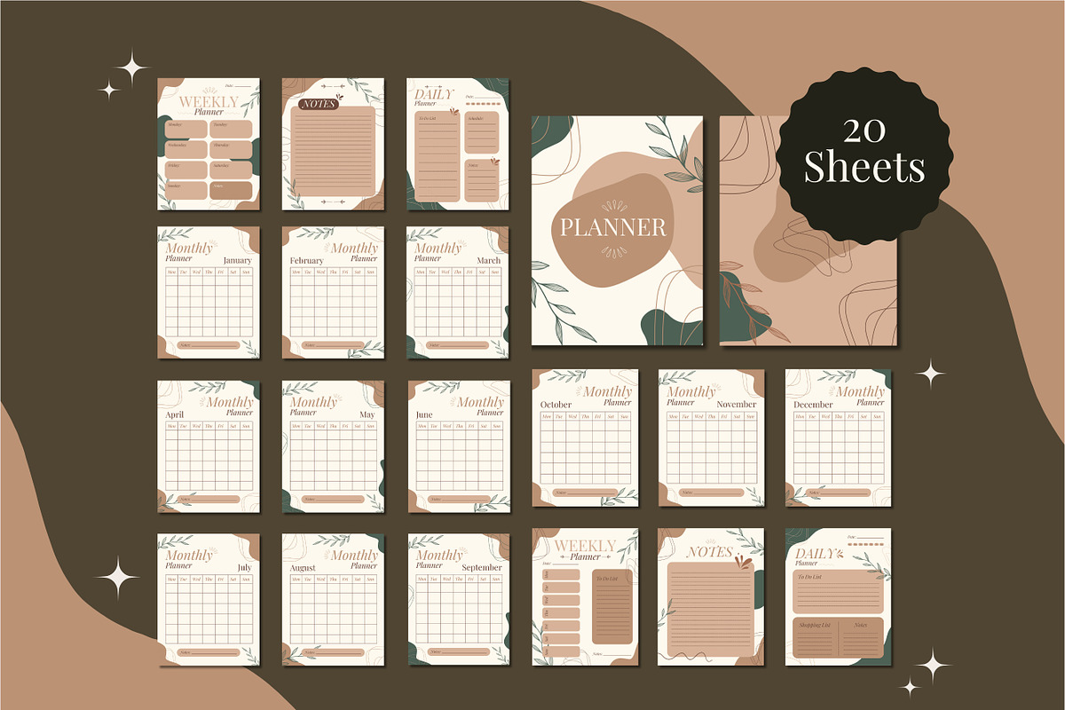 Elegance Fully Planner Template, a Design Template by TemplateCastleStore (Photo 2 of 10)