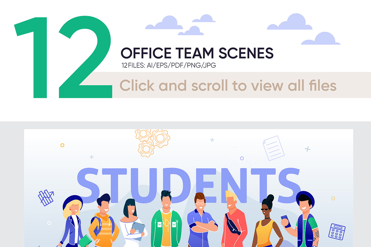 Office Team Flat Scenes, a Websites & App Template by PavelVinnik (Photo 2 of 3)