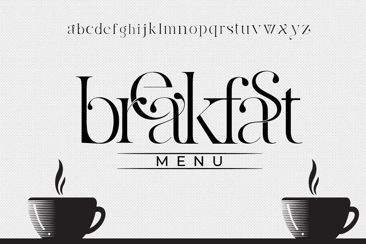 Breakfasta - Serif display Font, a Serif Font by indranesia (Photo 5 of 6)