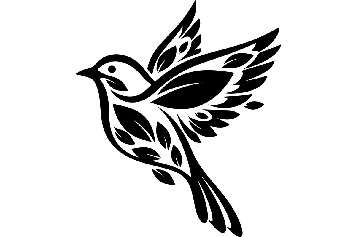 Birds on Branch Vector Collection, a Decorative Illustration by Designer_Momina (Photo 7 of 21)