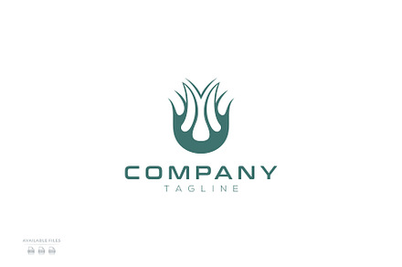 grass logo design vintage style