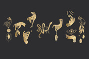 Golden kaleidoscope. Vector graphics, a Decorative Illustration by Chikovnaya (Thumbnail 3 of 14)