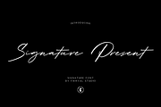 Signature Present – Signature Font, a Script Font by Fikryal Studio (Thumbnail 1 of 5)