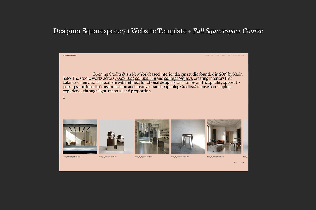 Editorial Squarespace 7.1 Template, a Squarespace Template by Studio TSM (Photo 3 of 17)