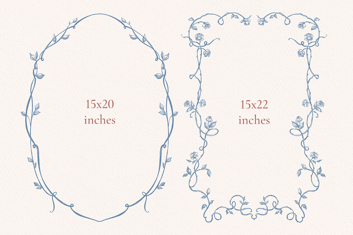 Midnight Roses, PNG Vintage Borders, a Decorative Illustration by Ekaproeka (Photo 6 of 7)
