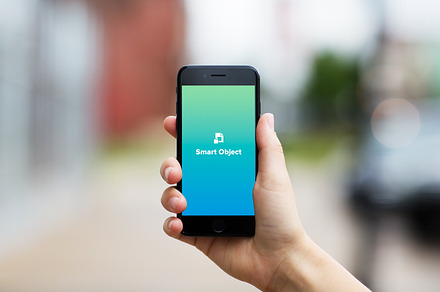 iPhone 7 Real World Mockup - City
