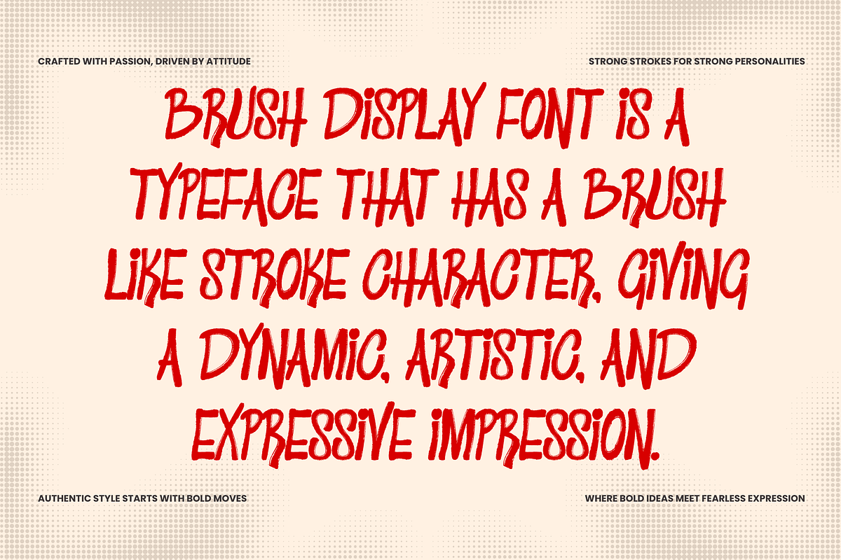 Gecarin – Bold Brush Display Font, a Sans Serif Font by MaikoHatta (Photo 8 of 8)