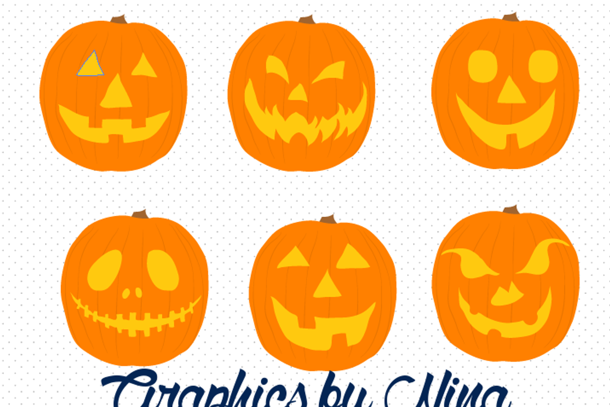 Jack O'lantern Clipart/Illustrations, an Illustration by Graphics by Nina