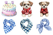 Watercolor Cute Dog Lover Clipart, a Seasonal Illustration by CitraGraphics (Thumbnail 3 of 8)