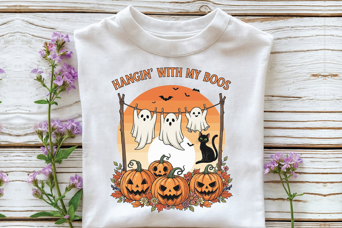 Hangin’ With My Boos Cute Boo PNG, an Illustration by CraftArtStudio (Photo 2 of 4)