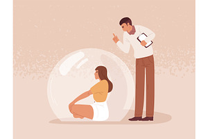 Concept of separation, a Person Illustration by Good Studio