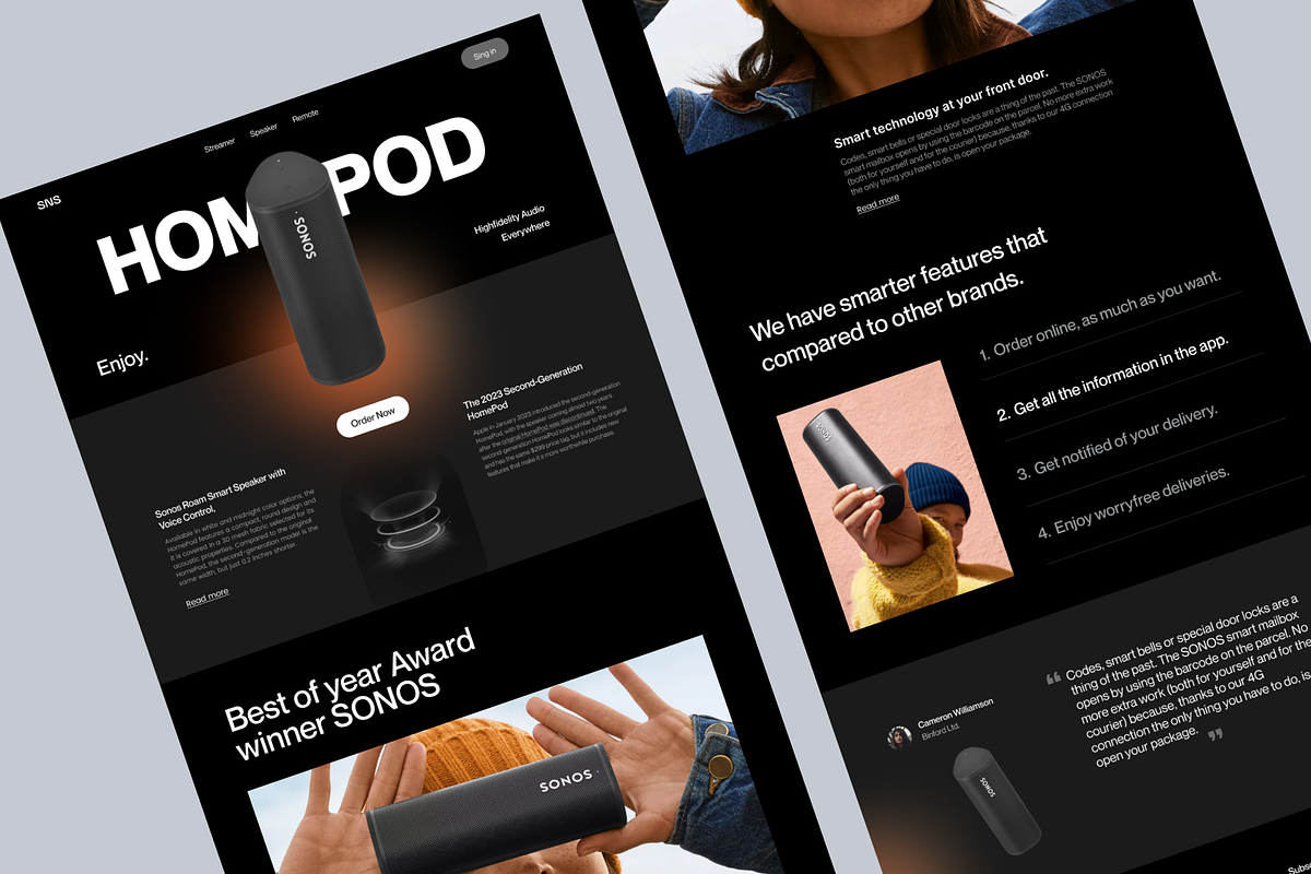 Podcast Landing Page Design, a Landing Page Template by UiDex (Photo 3 of 4)