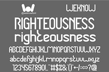 Righteousness font