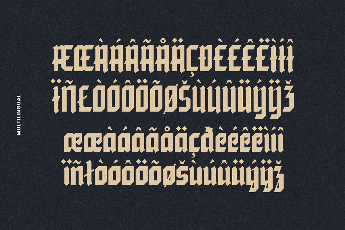 Aesteric Blackletter Gothic Font, a Blackletter Font by 24Design Studios (Photo 4 of 8)