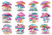 Whimsical Spring Mushroom Clipart, an Illustration by Dream Creation (Thumbnail 2 of 7)