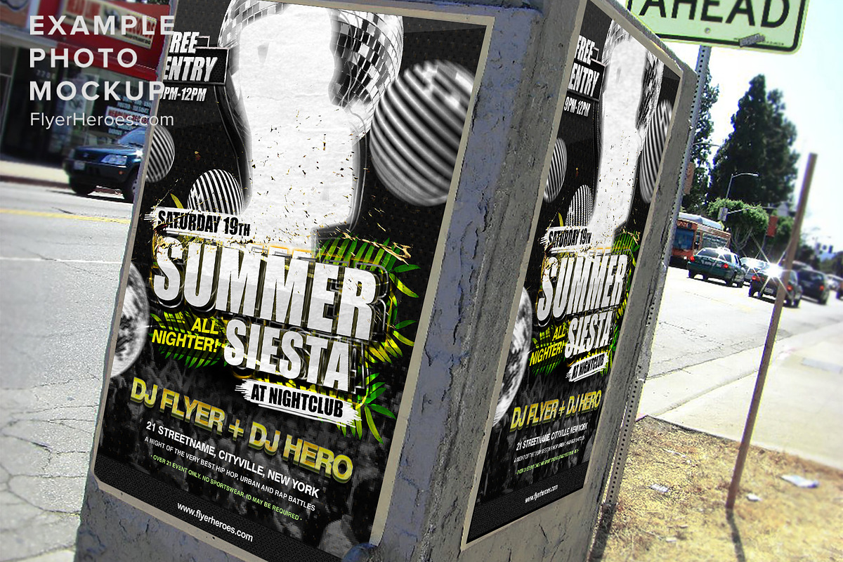 Summer Siesta Flyer Template, a Flyer Template by FlyerHeroes (Photo 3 of 4)