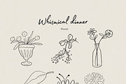 Whismical Dinner Line Art, a Decorative Illustration by Cocoa studio by Eliza M (Thumbnail 3 of 8)