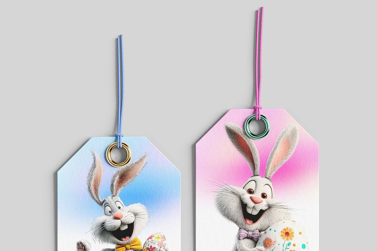 Whimsical Bunny Easter Clipart, an Illustration by one-touch (Photo 5 of 15)