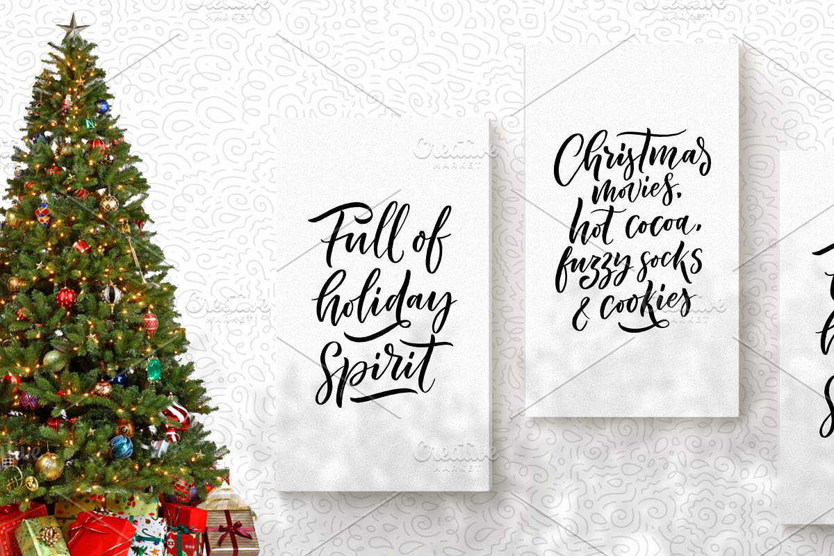 Christmas Lettering Quotes, a Decorative Illustration by Artlana (Photo 2 of 2)