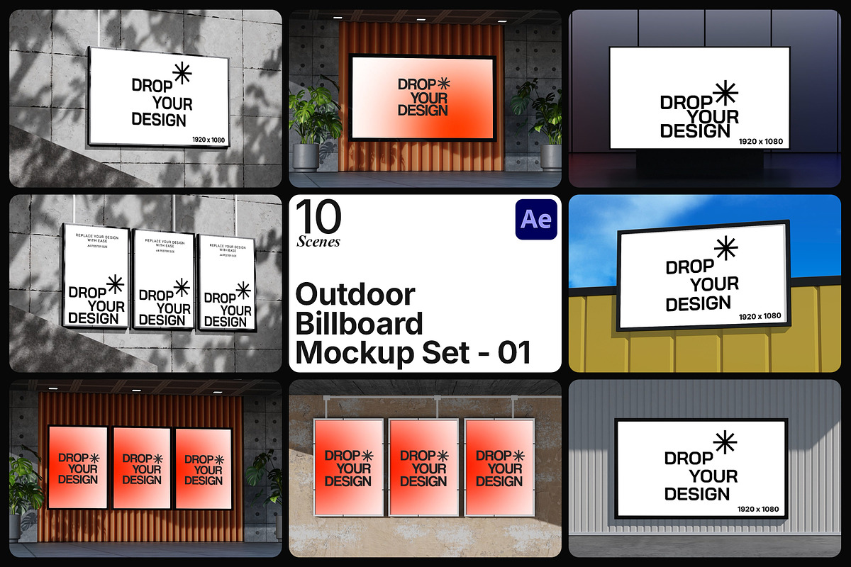 Outdoor Billboard Animation Mockup, an Advertising Mockup by MockupShelf (Photo 1 of 14)
