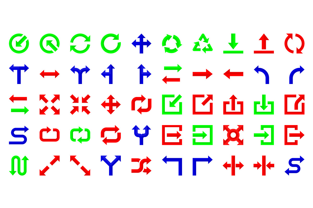 100 Arrows Flat Style Icons, an Icon by sripfoto (Photo 2 of 3)