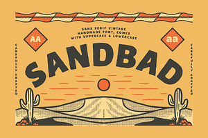 SANDBAD - Vintage Handmade Font