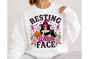 Pink Coquette Witch Halloween PNG, a Seasonal Illustration by DreamCafeArt (Thumbnail 4 of 7)
