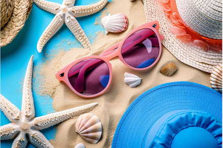 Vibrant Beach fashion woman, a Holiday Photo by Ylivdesign