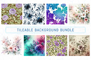 20 Groovy Floral Background Bundle, an Illustration by Sofia's Fashion (Thumbnail 2 of 2)