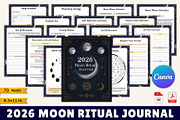 2026 Moon Ritual Journal, a Stationery Template by Designmela01 (Thumbnail 1 of 10)
