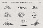 Sketches featuring Grass and Rocks, an Object Graphic by TheMountBirdStudio (Thumbnail 5 of 6)