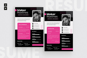 Modern Resume CV, a Resume Template by dokudokunomi