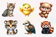 Cute Animals Clipart, an Illustration by CreationArt (Thumbnail 3 of 5)