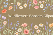 Botanical Spring Flower Border PNG, a Decorative Illustration by RAHMAT (Thumbnail 1 of 3)