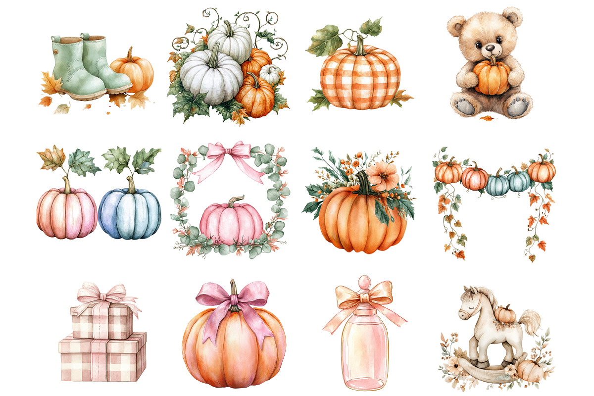 Nursery Little Pumpkin Clipart, an Illustration by Design Market (Photo 2 of 5)