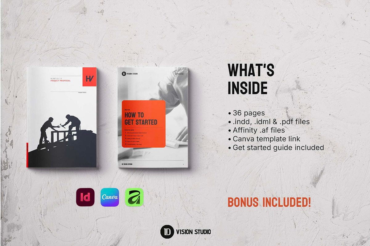 Project Proposal InDesign Canva, a Brochure Template by ID Vision Studio (Photo 2 of 17)