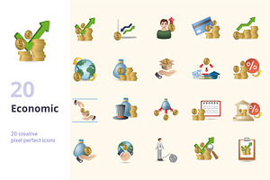 Economic 3D Icons Set Bundle, an Object Graphic by Aimagenarium@gmail.com