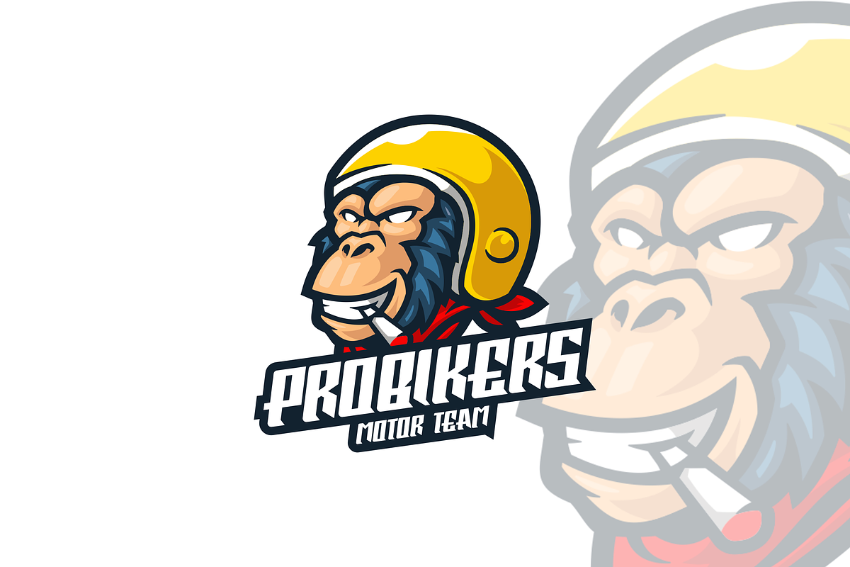 Probikers Mascot Esport Logo Design., a Branding & Logo Template by VectorCraft